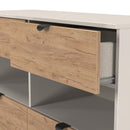 Bora 4 Drawer Midi Chest in Gold Craft Oak & Kashmir - Ready Assembled