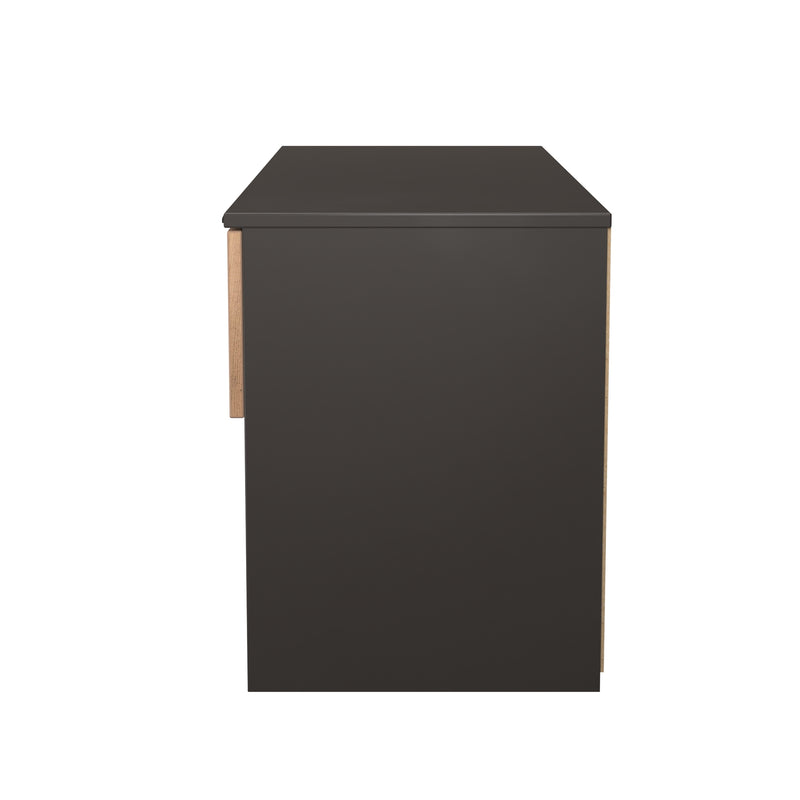 Bora 2 Drawer Bed Box in Gold Craft Oak & Graphite - Ready Assembled