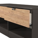 Bora 2 Drawer Bed Box in Gold Craft Oak & Graphite - Ready Assembled