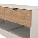 Bora 2 Drawer Bed Box in Gold Craft Oak & Kashmir - Ready Assembled