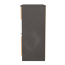 Bora 2 Drawer Deep Chest with shelf in Gold Craft Oak & Graphite - Ready Assembled