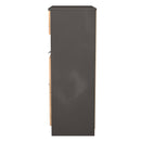 Bora 3 Drawer Deep Chest with shelf in Gold Craft Oak & Graphite - Ready Assembled