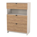 Bora 3 Drawer Deep Chest with shelf in Gold Craft Oak & Kashmir - Ready Assembled