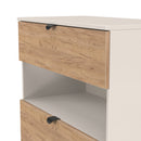 Bora 3 Drawer Deep Chest with shelf in Gold Craft Oak & Kashmir - Ready Assembled