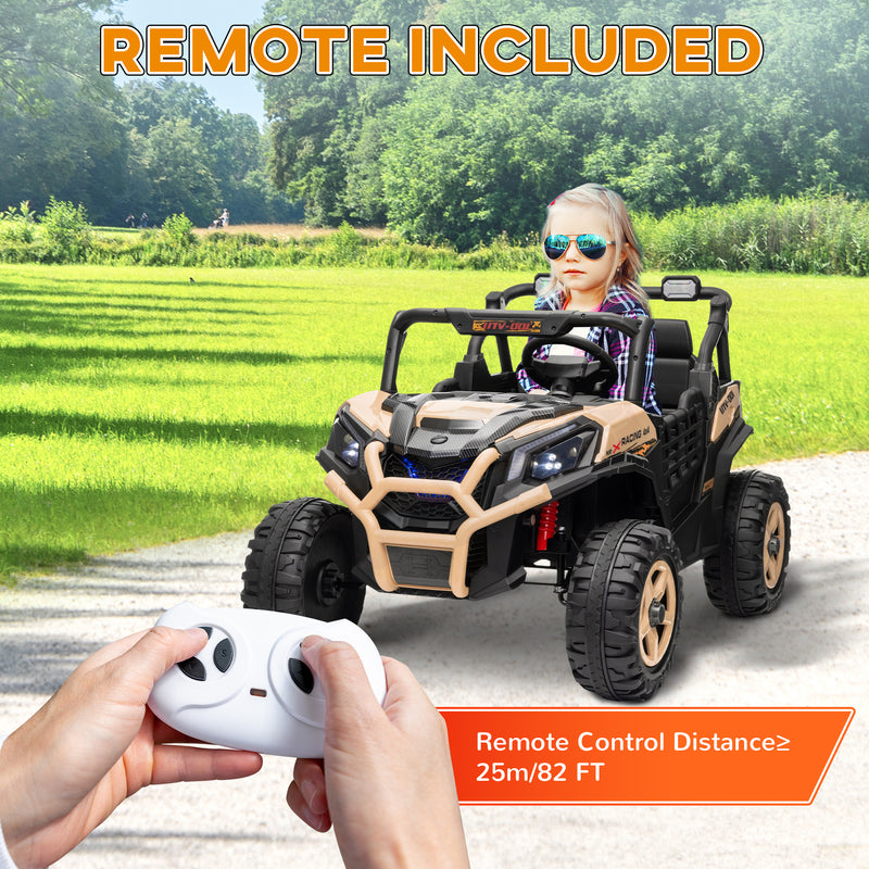 AIYAPLAY 2 Seater 24V Kids Electric Car w/ Remote Control