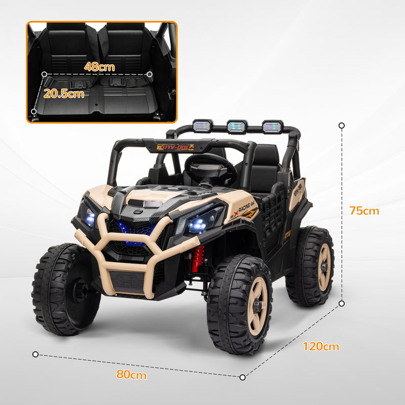 AIYAPLAY 2 Seater 24V Kids Electric Car w/ Remote Control