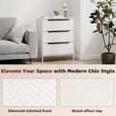 HOMCOM Chest of Drawers, Aluminium Handles, White