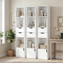 HOMCOM Bookcase With Drawers Adjustable Shelf 158 Cm White