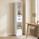HOMCOM Bookcase With Drawers Adjustable Shelf 158 Cm White