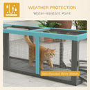 PawHut Outdoor Cat Tunnel, Wooden Extendable Pet Run, For Kitty, Puppy, Grey