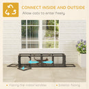 PawHut Outdoor Cat Tunnel, Wooden Extendable Pet Run, For Kitty, Puppy, Grey