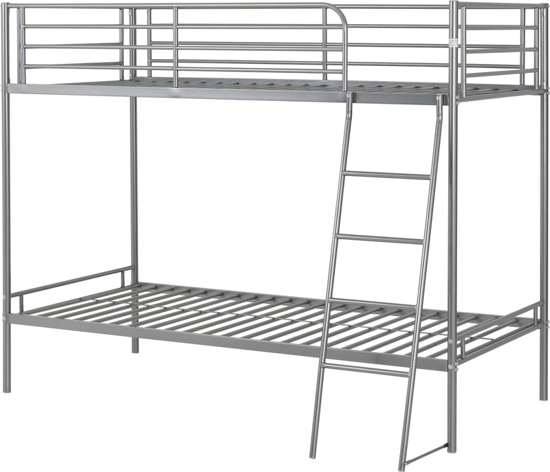 BRANDON 3' BUNK BED - SILVER - SILVER