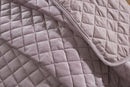 Regent Quilted Soft Touch Velvet Bedspread Set in Heather