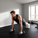HOMCOM Rubber Hex Dumbbell Portable Hand Weights For Home Gym
