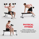 HOMCOM Rubber Hex Dumbbell Portable Hand Weights For Home Gym
