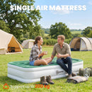 Outsunny Inflatable Mattress Air Bed With Built-in Pump, Dark Green