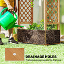 Outsunny Raised Bed for Garden with Trellis, Natural