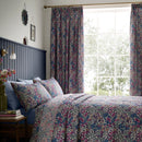 D & D Bessie Pencil Pleat Curtains in Navy