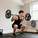 SPORTNOW 4ft Olympic EZ Curl Bar, Barbell Bar for 2" Weight Plates
