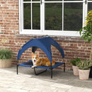 PawHut Cooling Raised Dog Bed w/ Breathable Mesh, Dark Blue