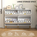 HOMCOM Slim Shoe Storage Cabinet With 4 Flip Drawers For Hallway