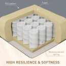 HOMCOM Manual Recliner Chair with 8 Vibration & Heat, Light Grey