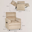 HOMCOM Massage Recliner With Quiet Motor, Power Reclining Chair, Brown