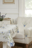 Butterfly Embroidered Doyley in Blue