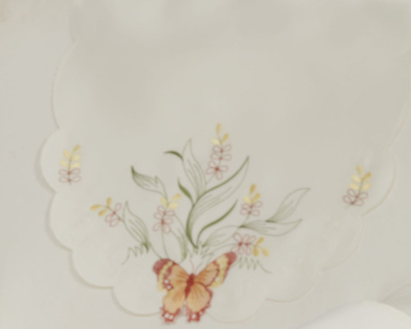 Butterfly Embroidered Chair Back