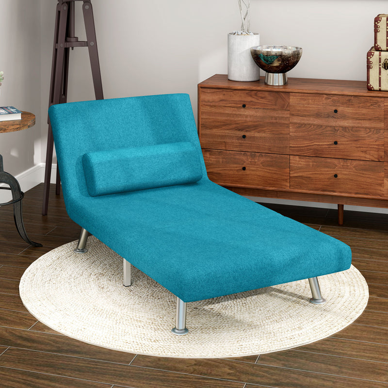 HOMCOM Single Folding 5 Position Convertible Sleeper Chair Bed