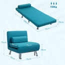 HOMCOM Single Folding 5 Position Convertible Sleeper Chair Bed