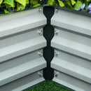 Outsunny Set of 2 Raised Garden Bed Elevated Planter Box for Flowers Green