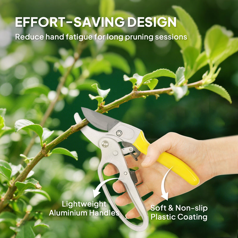 Outsunny 8\" Garden Secateurs, Pruning Shears Heavy Duty with SK5 Blade