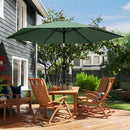 Outsunny 2.6M Garden Parasol Umbrella with Aluminium Pole, Tilt, Crank