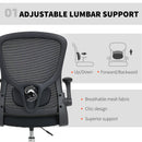 HOMCOM Ergonomic Tall Office Chair, 360 Degree Swivel Task Stool, Black