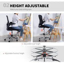 HOMCOM Ergonomic Tall Office Chair, 360 Degree Swivel Task Stool, Black