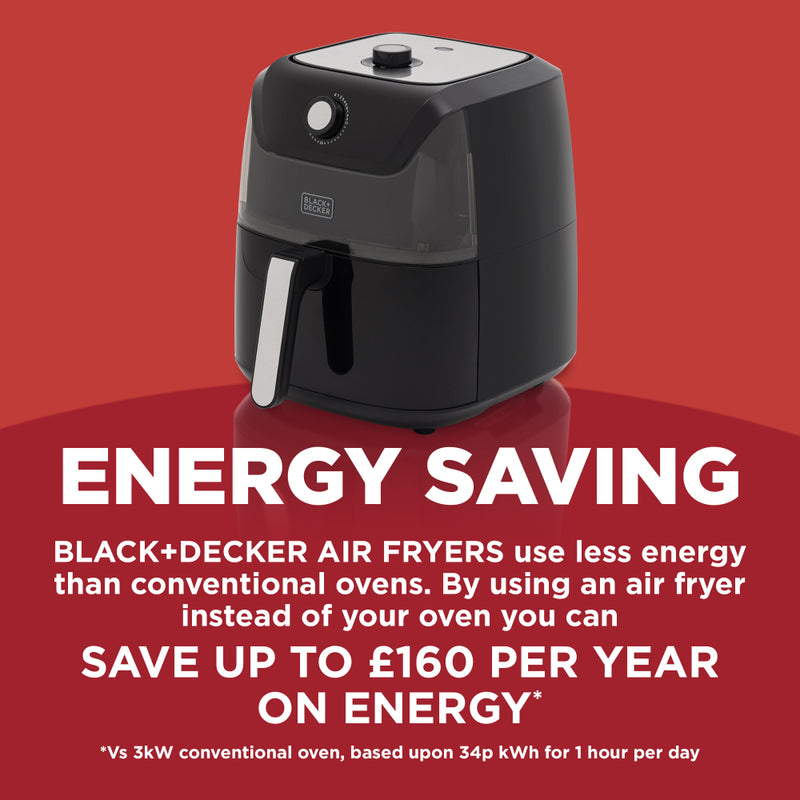 Black+Decker Air Fryer Manual 7L  - Black
