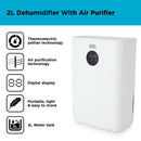 Black+Decker Dehumidifier & Air Purifier 2L  - White