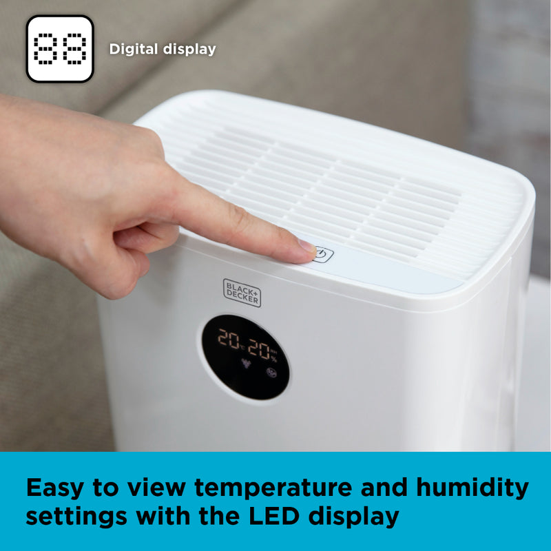 Black+Decker Dehumidifier & Air Purifier 2L  - White