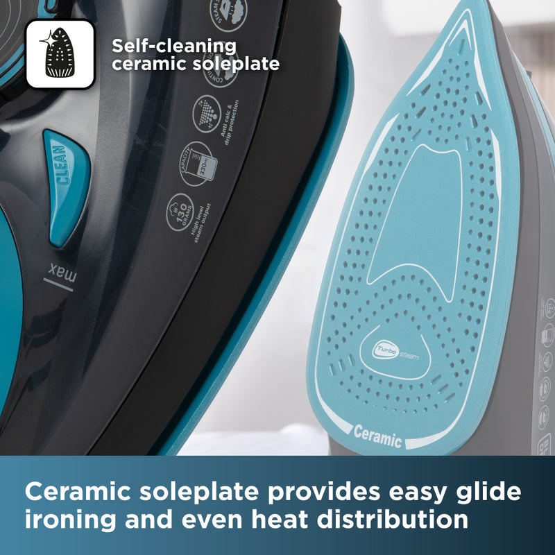 Black+Decker Steam Iron 2600w  - Aqua Blue