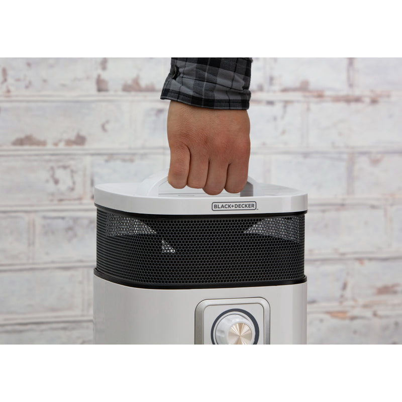 Black+Decker Ceramic Fan Heater 1.5KW  - White