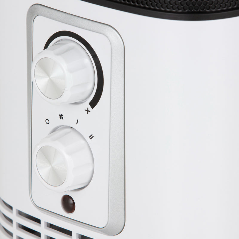 Black+Decker Ceramic Fan Heater 1.5KW  - White