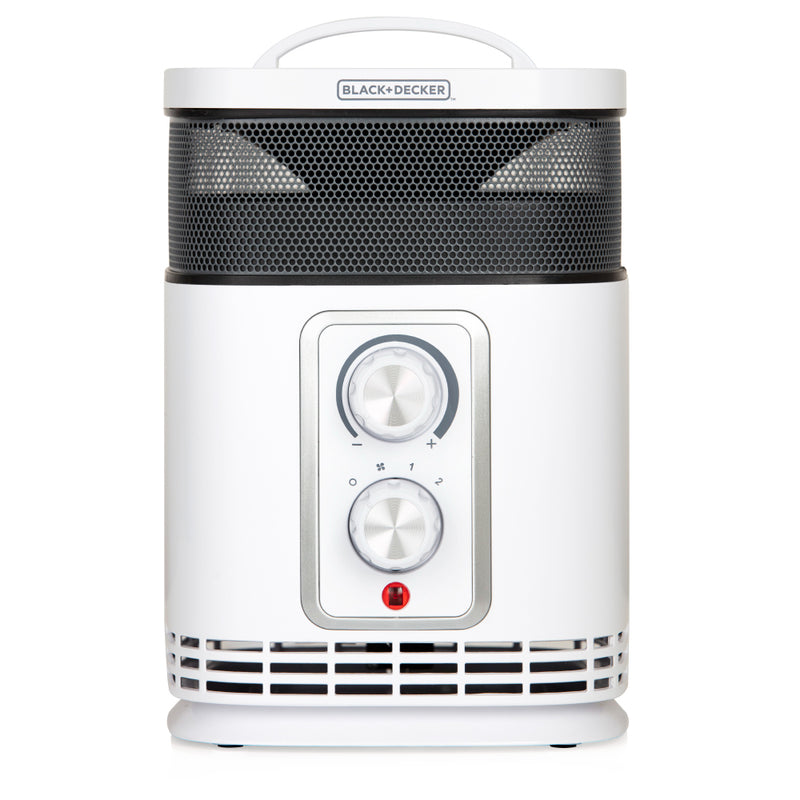 Black+Decker Ceramic Fan Heater 1.5KW  - White