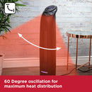 Black+Decker Ceramic Tower Fan Heater 2.2KW  - Black