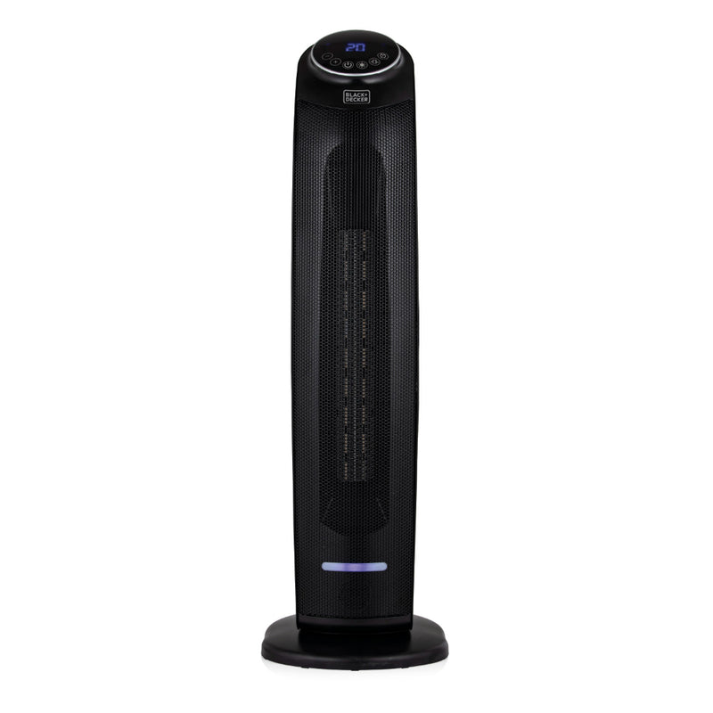 Black+Decker Ceramic Tower Fan Heater 2.2KW  - Black