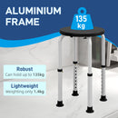 HOMCOM Bath Chair Height Adjustable Shower Seat For Elderly Disabled Black