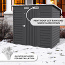 Outsunny 6.3 x 4.3FT Galvanised  Metal Garden Shed with Lockable Door, Grey