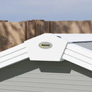 Outsunny 8 x 6ft Garden Shed Storage w/ Foundation Kit, Vents, Light Grey