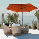 Outsunny 3(m) Cantilever Garden Parasol Umbrella W/ Solar LED Orange