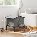 PawHut Outdoor Cat House, Feral Cat Shelter With Elevated Base, Grey